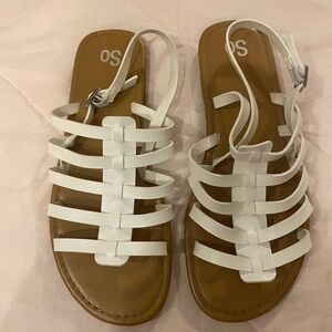 SO Strappy Flat Sandals size 10 (EF)